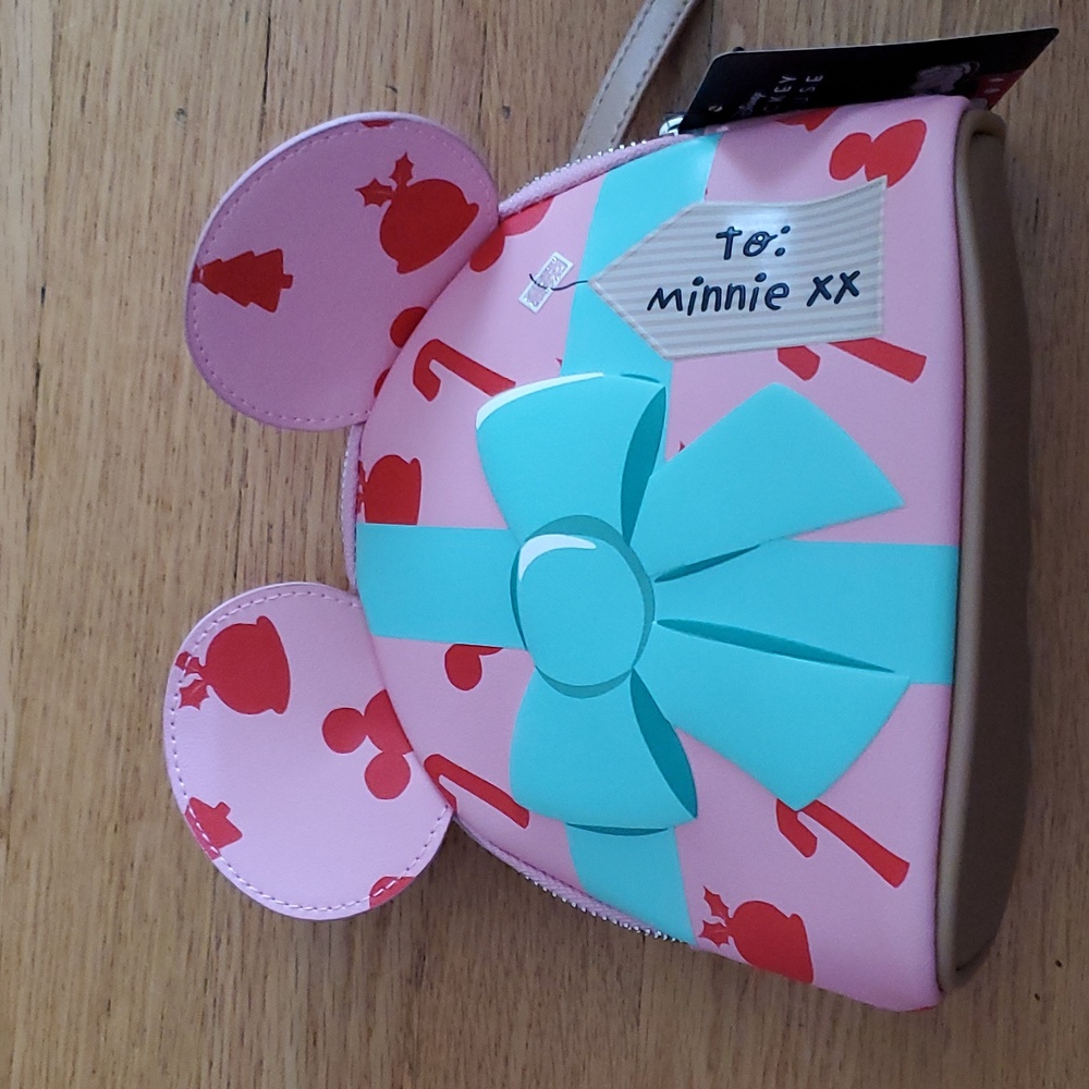 Disney Minnie Mouse Pink and Blue Ears Pouch